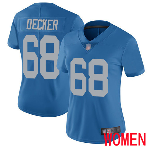 Detroit Lions Limited Blue Women Taylor Decker Alternate Jersey NFL Football #68 Vapor Untouchable->women nfl jersey->Women Jersey